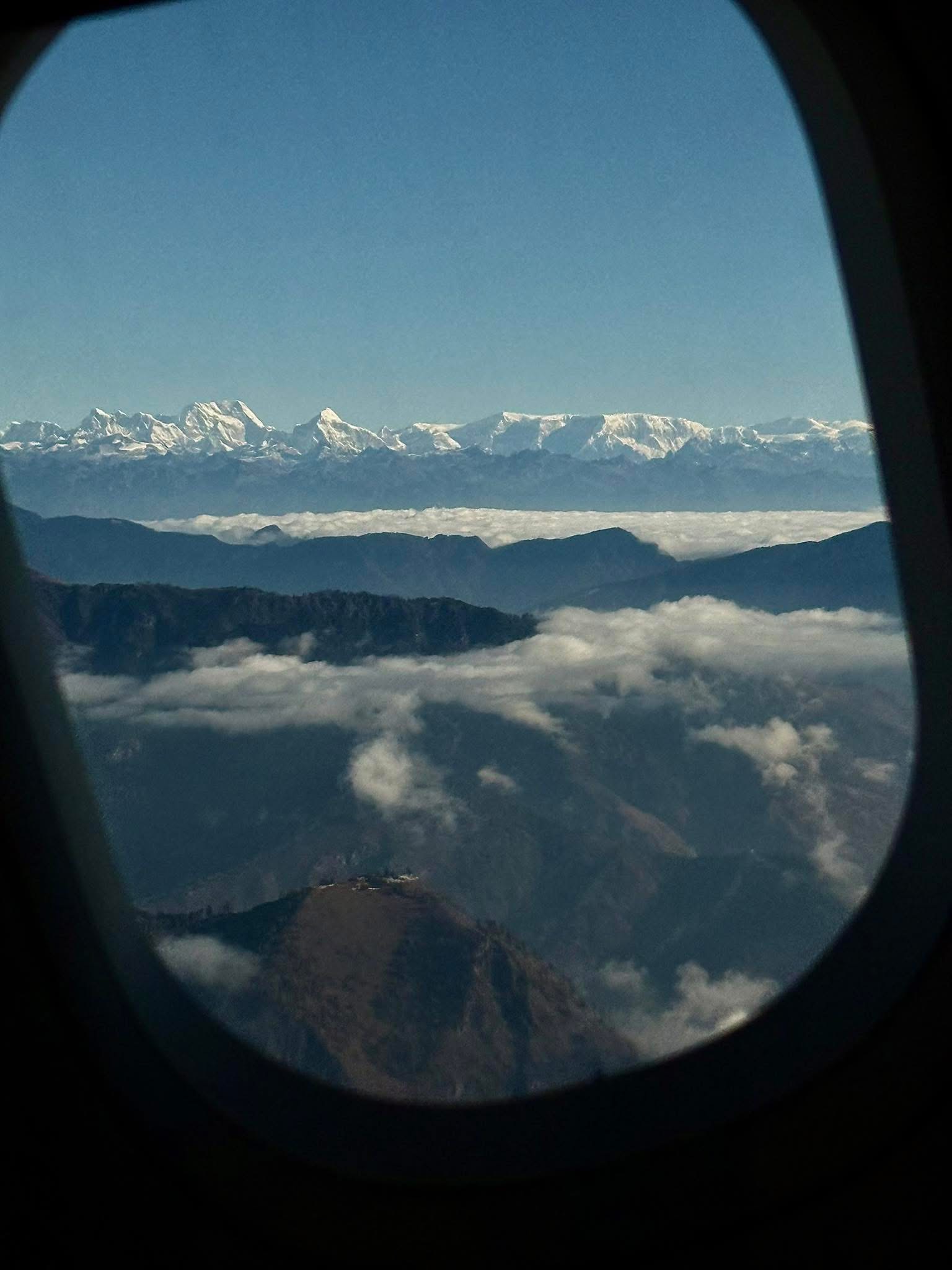 Himalaya from plane window
