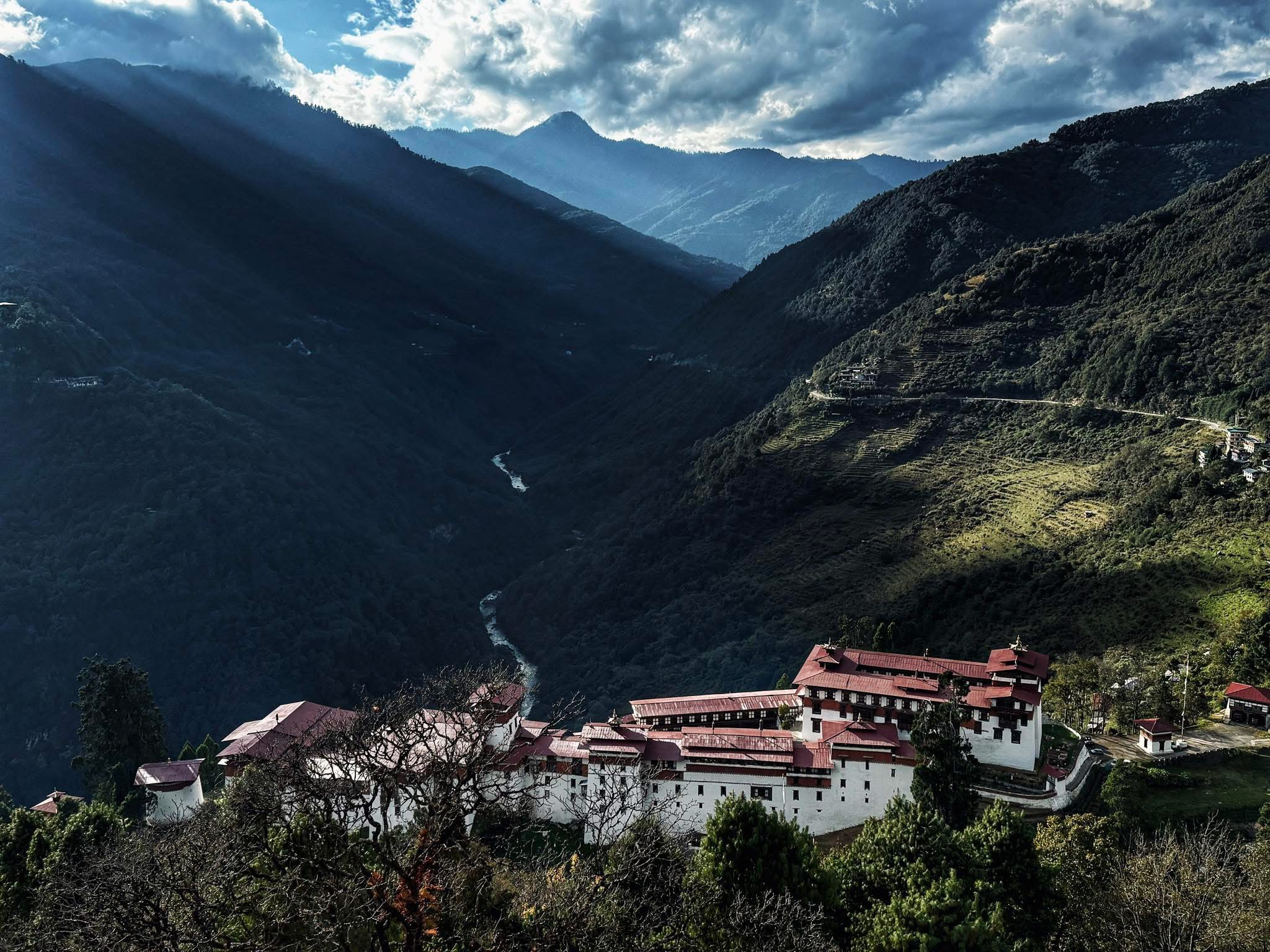 Wangdue Dzong aerial